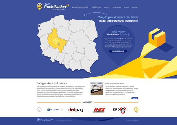Strona internetowa PunktNadań