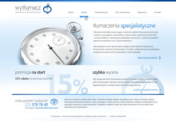 Strona internetowa Wytłumacz.pl