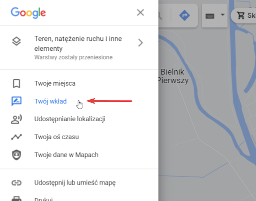 Google Maps Twój wkład