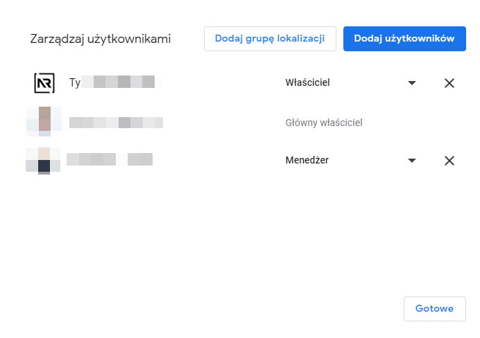 GMF zarządzaj użytkownikami GMF zarządzaj użytkownikami