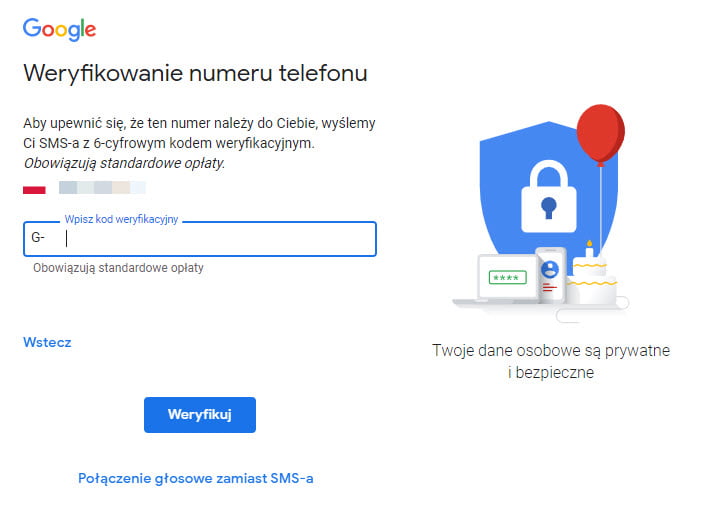 potwierdzenie numeru telefonu