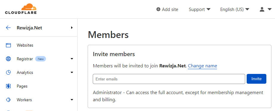 cloudflare manage account