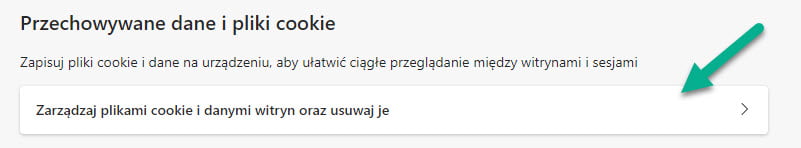 edge przechowywane dane