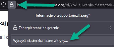 firefox czyszczenie cache