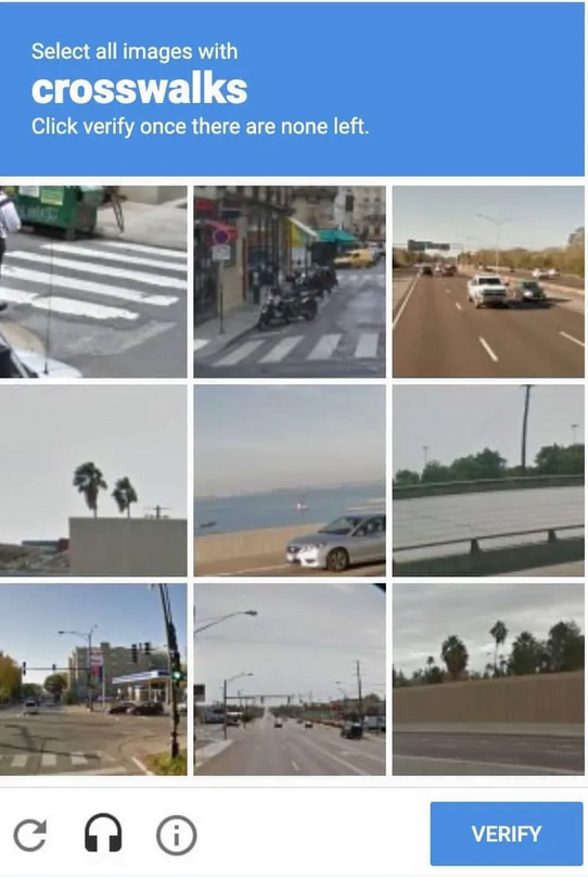 recaptcha przykład obrazki recaptcha